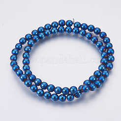 Electroplate Non-Magnetic Synthetic Hematite Beads Strands&nbsp;G-F585-C07-6mm