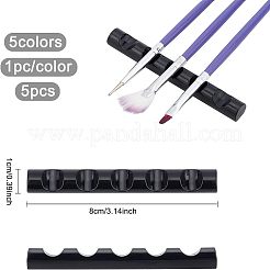 5Pcs 5 Cololrs 5 Grids Plastic Nail Art Brush Pen Holder Stand&nbsp;MRMJ-FG0001-10