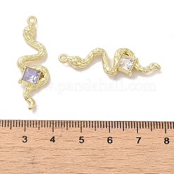 ラックメッキ合金ペンダント  ラインストーン付き  カドミウムフリー＆ニッケルフリー＆鉛フリー  ヘビ  ゴールドカラー  37.5x12x4.5mm  穴：1.6mm&nbsp;FIND-C049-07G
