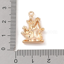 合金エナメルチャーム  城の魅力  ライトゴールド  23x14.5x3mm  穴：1.6mm&nbsp;ENAM-Z010-17KCG