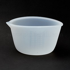 シリコーン計量カップ  UVレジン＆エポキシレジンのクラフト作り用  ホワイト  151x128x84mm  容量：600ml（20.29液量オンス）&nbsp;DIY-L065-07
