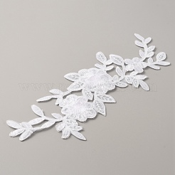 Flower Polyester Computerized Embroidery Sew on Patches&nbsp;PATC-WH0001-74