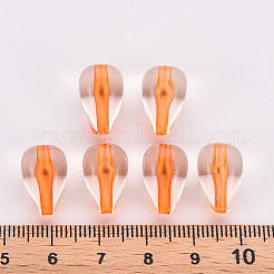 透明なアクリルビーズ  ティアドロップ  オレンジ  14.5x9.5mm  穴：1.6mm  約600個/500g&nbsp;TACR-S154-26A-84