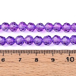 Baking Paint Transparent Glass Beads Strands&nbsp;X-DGLA-A035-T6mm-A11