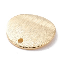 真鍮製チャーム  カドミウムフリー＆鉛フリー  フラットラウンド  24KGP本金メッキ  14x1mm  穴：1.2mm&nbsp;KK-Y003-07B-G