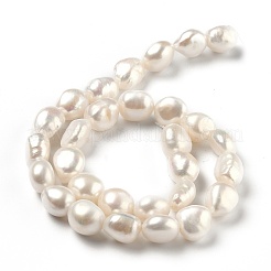 天然養殖淡水パールビーズ連売り  ライス  ビスク  11~15x10~12mm  穴：0.6mm  約29個/連  14.37インチ（36.5cm）&nbsp;PEAR-L033-39D