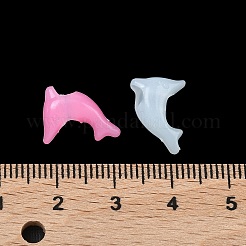 プラスチックヨーロッパビーズ  大穴ビーズ  模造ゼリー  イルカ  ミックスカラー  13.5x10x5.7mm  穴：4mm  約2380個/500g&nbsp;KY-F023-14