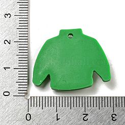 聖パトリックの日の手作りポリマー粘土ペンダント  服  22.5x27x4.5mm  穴：2mm&nbsp;CLAY-E008-02B