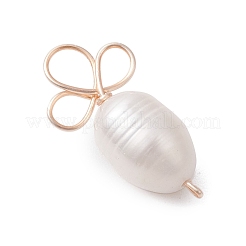 Shell Pearl Copper Wire Wrapped Carrot Pendants&nbsp;X1-PALLOY-TA00182