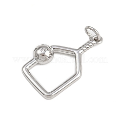 Brass Micro Pave Cubic Zirconia Pendants&nbsp;KK-A269-23P