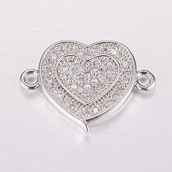 Brass Micro Pave Cubic Zirconia Links&nbsp;ZIRC-E150-07
