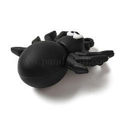 ハロウィーンテーマ PVC プラスチックペンダント  混合図形  クモ  45.5x55x21mm  穴：3.5mm&nbsp;LS-KY-U003-02D