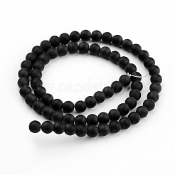 Frosted Glass Bead Strands&nbsp;X-GLAA-G016-6mm-02