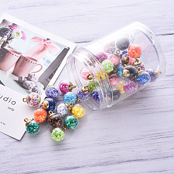 45Pcs 15 Colors Glass Ball Pendants&nbsp;GLAA-YW0001-17