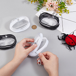 4Pcs 2 Colors Oval Transparent PVC Mini Cable Organizer Zipper Bags&nbsp;AJEW-PH0012-02