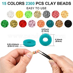 DIY Handmade Polymer Clay & CCB Plastic Beads Stretch Bracelets Making Kits&nbsp;DIY-YW0012-70