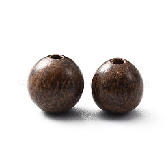 白檀ビーズ  ラウンド  サドルブラウン  8mm  穴：1.4mm&nbsp;WOOD-TAC0020-03F