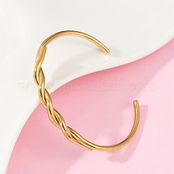 304 Stainless Steel Cuff Bangles for Women&nbsp;BJEW-F497-01G