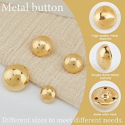 40Pcs 3-Hole Brass Buttons&nbsp;BUTT-CY0001-18A