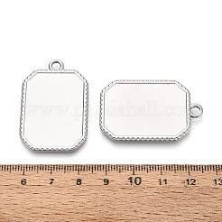 304 Stainless Steel Pendant Cabochon Settings&nbsp;STAS-N108-76P