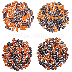 360 個 8 スタイルの木製ビーズ  オーバル  ミックスカラー  8~22x5~8mm  穴：2~3mm&nbsp;WOOD-PA0001-10