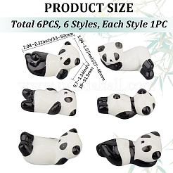 6Pcs 6 Styles Porcelain Chopsticks Stand&nbsp;AJEW-CP0008-76