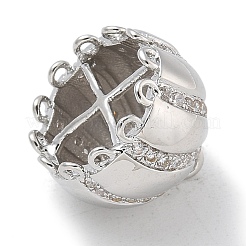 Rack Plating Brass Micro Pave Clear Cubic Zirconia Pendant Bails&nbsp;KK-L224-002P
