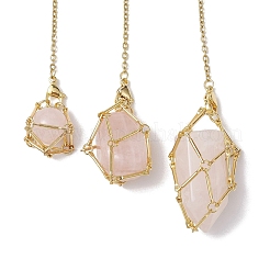 3Pcs 3 Styles 304 Stainless Steel Chain Macrame Pouch Empty Stone Holder Dowsing Pendulums&nbsp;HJEW-JM02329-01