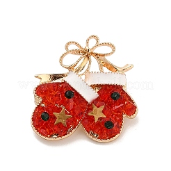 Christmas Alloy Rhinestone Lapel Pins for Backpack Clothes&nbsp;LS-JEWB-C052-01C-KCG