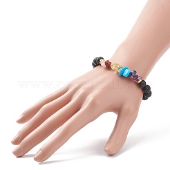 Natural & Synthetic Mixed Stone Chips Stretch Bracelets&nbsp;BJEW-JB08714