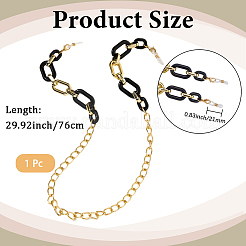 1Pc Acrylic with Alloy Oval Link Chains Neck Strap for Eyeglasses&nbsp;AJEW-CN0003-60B