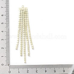 Alloy with Rhinestone Cup Chains Tassel Pendants&nbsp;EJEW-B036-04G