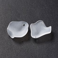 つや消しアクリルパーツ  花びらの花  ホワイトスモーク  15x14.5x5mm  穴：1.5mm  約2000個/500g&nbsp;OACR-G014-02