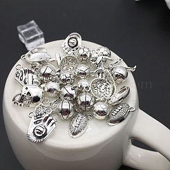 チベット風アロイペンダントセット  スポーツ用品  混合図形  アンティークシルバー  13~30x10~17mm  30個/セット&nbsp;RUFO-PW0001-003