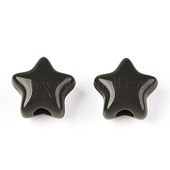 不透明なアクリルビーズ  スター  グレー  9x9.5x5.5mm  穴：2.5mm  約2050個/500g&nbsp;MACR-T047-01-02