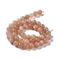 Round Natural Grade B Sunstone Beads Strands&nbsp;G-F222-33-8mm