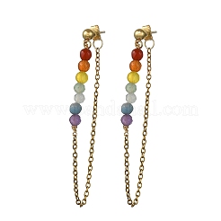 Natural Gemstone Stud Earrings&nbsp;EJEW-JE07286