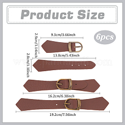 6Pcs PU Imitation Leather Belt Buckles&nbsp;AJEW-FG0001-57