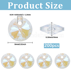 200Pcs Glass Charms&nbsp;RGLA-SP0001-03B