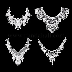 4Pcs 4 Styles Polyester Computerized Embroidery Collar&nbsp;DIY-TA0015-71