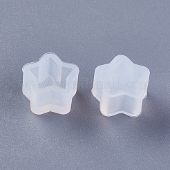 シリコンモールド  レジン型  UVレジン用  エポキシ樹脂ジュエリー作り  スター  ホワイト  8x5mm  インナーサイズ：6mm&nbsp;X-DIY-F023-22-01