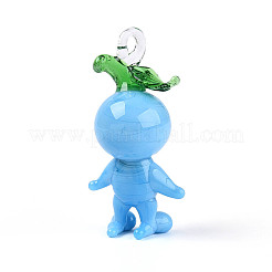 Handmade Lampwork Cartoon Radish Pendants&nbsp;LAMP-T025-10M