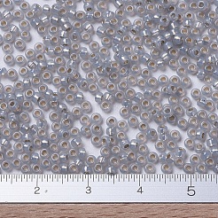 MIYUKIラウンドロカイユビーズ  日本製シードビーズ  （rr2355)シルバーライニングライトスモークオパール  11/0  2x1.3mm  穴：0.8mm  約1100PCS /ボトル  10 G /ボトル&nbsp;SEED-JP0008-RR2355