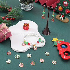 40Pcs 10 Style Christmas Themed Alloy Enamel Pendants&nbsp;ENAM-SC0003-74