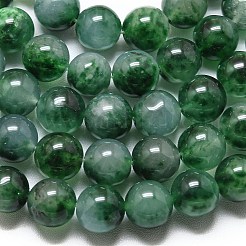 天然石マレーシアジェイドビーズ連売り  染め＆加熱  ラウンド  ティール  11.5~12.5mm  穴：1.2mm  約35個/連  14.96インチ（38cm）&nbsp;G-L645-C01-12mm-03