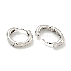 真鍮製フープピアス  プラチナメッキ  16x4mm&nbsp;EJEW-L211-010V-P