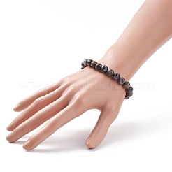 天然グラウコファン ラウンド ビーズ ストレッチ ブレスレット  女性のためのアクセサリー用原石のアクセサリー  内径：2インチ（5.2cm）  ビーズ：8.5mm&nbsp;BJEW-JB08427