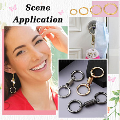 120Pcs 4 Styles 304 Stainless Steel Split Rings&nbsp;STAS-ME0002-61