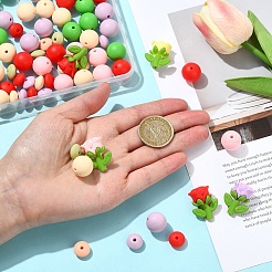 108Pcs 14 Styles Silicone Beads&nbsp;SIL-YW0002-68