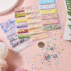 5袋5スタイルプラスチックネイルアートグリッタースパンコール  マニキュアパイルレット装飾  混合図形  1~6x1.5~6mm  1バッグ/スタイル&nbsp;MRMJ-TA0001-32